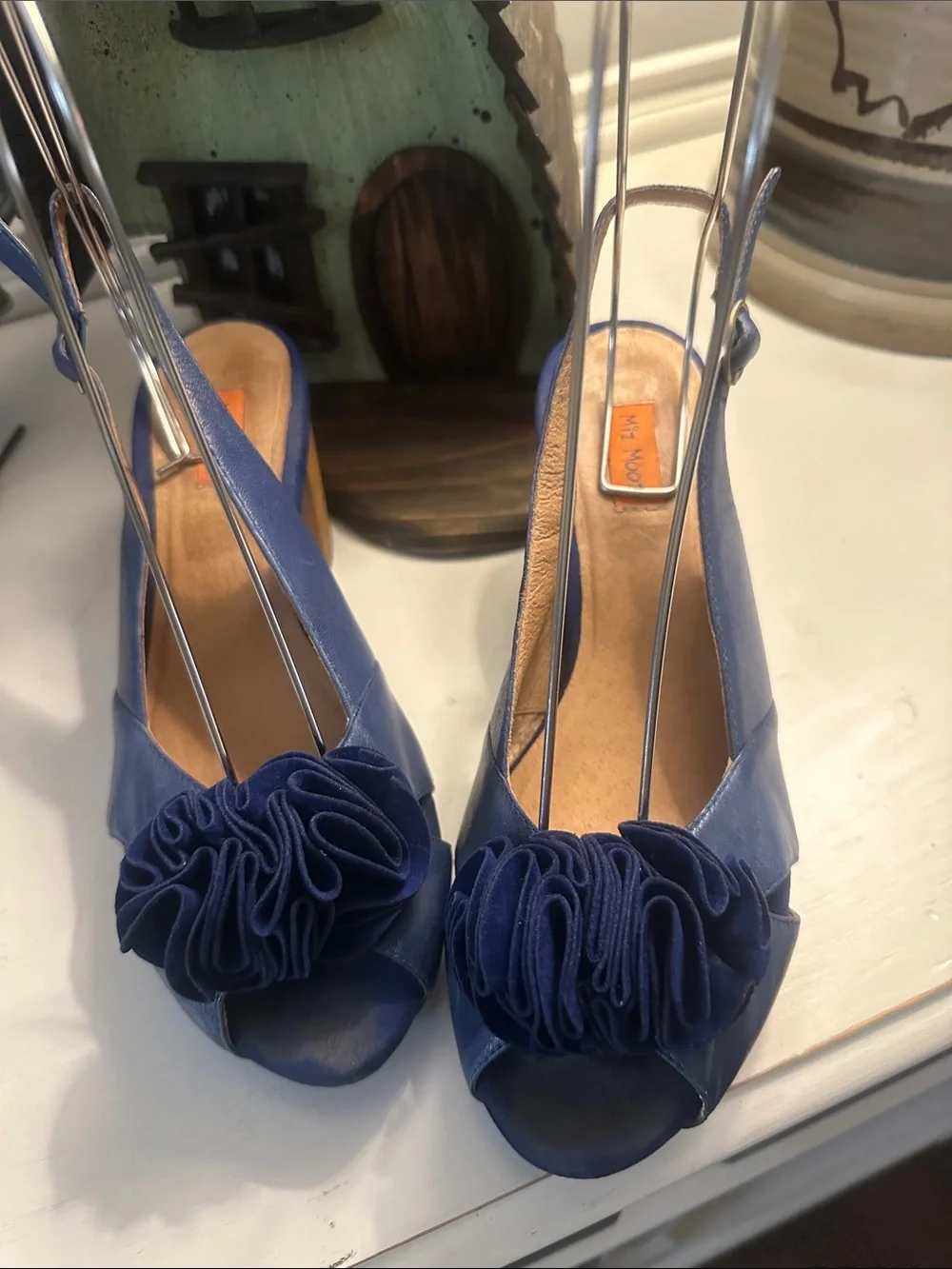 Miz Mooz Viola Blue Slingback Heels size 9